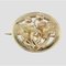 Broche à Motif Feuille de Vigne en Or Jaune 18 Carats, 1900s 5