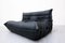 Black Leather Togo Sofa by Michel Ducaroy for Ligne Roset, 1970s 8