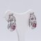 Vintage 14k White Gold Earrings with 1,25 Ct Rubies and 1,07 Ct Diamonds, 1970s 2