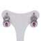 Boucles d'Oreilles Vintage en Or Blanc 14k avec Rubis 1,25 Ct et Diamants 1,07 Ct, 1970s 1