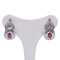 Vintage 14k White Gold Earrings with 1,25 Ct Rubies and 1,07 Ct Diamonds, 1970s 1