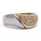 Vintage Two-Tone Ring in 18 Karat Gold and Platinum with 0,29 Ct Diamonds, 1980s 1