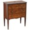 Neoclassical Cuban Hardwood Side Table or Chest of Drawers with Marble Top 1