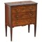 Neoclassical Cuban Hardwood Side Table or Chest of Drawers with Marble Top, Image 1