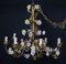 Italian Cage Form Chandelier with Porcelain Flowers, Image 7