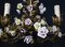 Italian Cage Form Chandelier with Porcelain Flowers 4