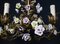 Italian Cage Form Chandelier with Porcelain Flowers, Image 4