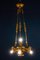 Lámpara de araña o farol italiano de madera dorada, años 30, Imagen 4