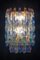 Lámparas de araña Poliedri de cristal de Murano de color zafiro. Juego de 2, Imagen 11