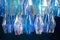 Lámparas de araña Poliedri de cristal de Murano de color zafiro. Juego de 2, Imagen 9