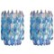 Lámparas de araña Poliedri de cristal de Murano de color zafiro. Juego de 2, Imagen 1