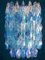 Murano Glass Sapphire Colored Poliedri Chandeliers, Set of 2 3