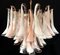 Murano Pink and White Petals Chandeliers, 1980s, Set of 2 2