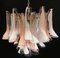 Murano Pink and White Petals Chandeliers, 1980s, Set of 2 3