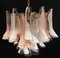 Murano Pink and White Petals Chandeliers, 1980s, Set of 2, Image 3