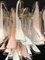 Lámparas de araña de cristal de Murano en rosa y blanco, años 80. Juego de 2, Imagen 4