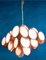 Lámpara de araña con discos de cristal de Murano de Vistosi, años 70, Imagen 8