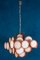 Lámpara de araña con discos de cristal de Murano de Vistosi, años 70, Imagen 3
