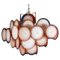 Murano Disc Chandelier from Vistosi, 1970s 1