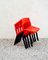 Red & Black Model City Dining Chairs by Lucci & Orlandini for Lamm Italy, Italy 1980s, Set of 4, Image 10