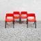 Red & Black Model City Dining Chairs by Lucci & Orlandini for Lamm Italy, Italy 1980s, Set of 4 3