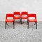 Red & Black Model City Dining Chairs by Lucci & Orlandini for Lamm Italy, Italy 1980s, Set of 4, Image 3