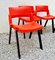 Modell City Esszimmerstühle in Rot & Schwarz von Lucci & Orlandini für Lamm Italy, Italy 1980er, 4er Set 4