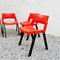 Sedie da pranzo City rosse e nere di Lucci & Orlandini per Lamm, Italia, anni '80, set di 4, Immagine 8