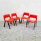 Red & Black Model City Dining Chairs by Lucci & Orlandini for Lamm Italy, Italy 1980s, Set of 4, Image 5