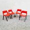 Sedie da pranzo City rosse e nere di Lucci & Orlandini per Lamm, Italia, anni '80, set di 4, Immagine 5