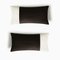 Double Rectangle Black and White Velvet Pillow from LO Decor 1