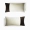 Double Rectangle White and Black Velvet Pillow from LO Decor, Image 1