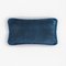 Cojín HAPPY PILLOW de terciopelo suave con flecos en azul de Lorenza Briola para LO DECOR, Imagen 1