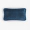 HAPPY PILLOW Soft Velvet Cushion with Fringe in Blue by Lorenza Briola for LO DECOR 1