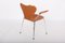 Model 3207 Leather Chairs by Arne Jacobsen for Fritz Hansen, Set of 4, Image 6