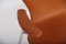 Model 3207 Leather Chairs by Arne Jacobsen for Fritz Hansen, Set of 4, Image 10