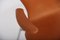 Sillas modelo 3207 de cuero de Arne Jacobsen para Fritz Hansen. Juego de 4, Imagen 10