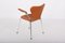 Model 3207 Leather Chairs by Arne Jacobsen for Fritz Hansen, Set of 4 7