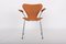 Sedie modello 3207 in pelle di Arne Jacobsen per Fritz Hansen, set di 4, Immagine 12