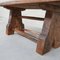 Mid-Century Brutalist Oak Belgian Coffee Table 9