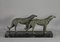 Große französische Art Deco Barsoi Hunde Skulptur 3