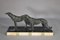 Large French Art Deco Borzoi Dogs Sculpture 1