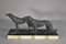 Large French Art Deco Borzoi Dogs Sculpture, Image 1