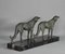 Große französische Art Deco Barsoi Hunde Skulptur 8
