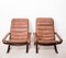 Leather Folding Armchairs, Set of 2 1