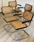 Model S64 Dining Chair with Woven Cane and Black Wood Frame by Marcel Breuer for Thonet, Set of 4 1