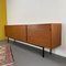 Credenza grande minimalista in teak con maniglie in pelle, Germania, anni '60, Immagine 4