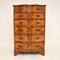 Antique Burr Walnut Serpentine Chest of Drawers, England, 1920s, Image 1