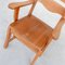 Mid-Century Dutch Solid Oak Armchair, 1960s, Image 7