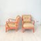 Mid-Century Italian Color & Beige Leather Lounge Chairs, 1950s, Set of 2, Image 5